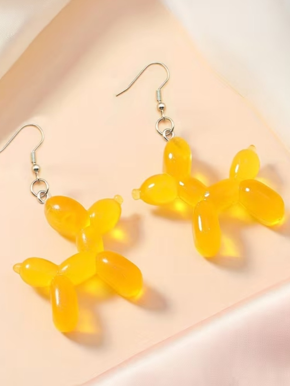 Unique Balloon Dog 3D Earrings - Orange